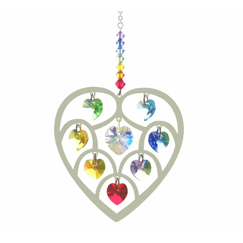 Cristal Cœur - 7 Chakras - Arbre de vie