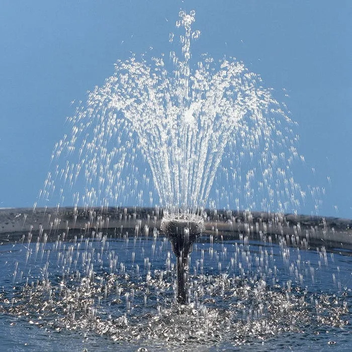 ELIMAX 6000 - pompe fontaine de bassin - Qmax(l/h) 6100, 125w, Hmax(m) 3,90, 1" - cloche d'eau 110cm, volcan H180x220 cm, jet moussant 60cm