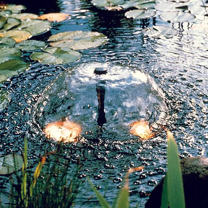 ELIMAX 6000 - pompe fontaine de bassin - Qmax(l/h) 6100, 125w, Hmax(m) 3,90, 1" - cloche d'eau 110cm, volcan H180x220 cm, jet moussant 60cm