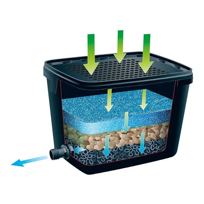 BIOPURE 2000 BasicSet - Elimax 1000, tuyau 3m, tubulure de sortis 13/25mm, mousse filtrante bleue 1x, sachets de filtration 2x, couvercle perforé