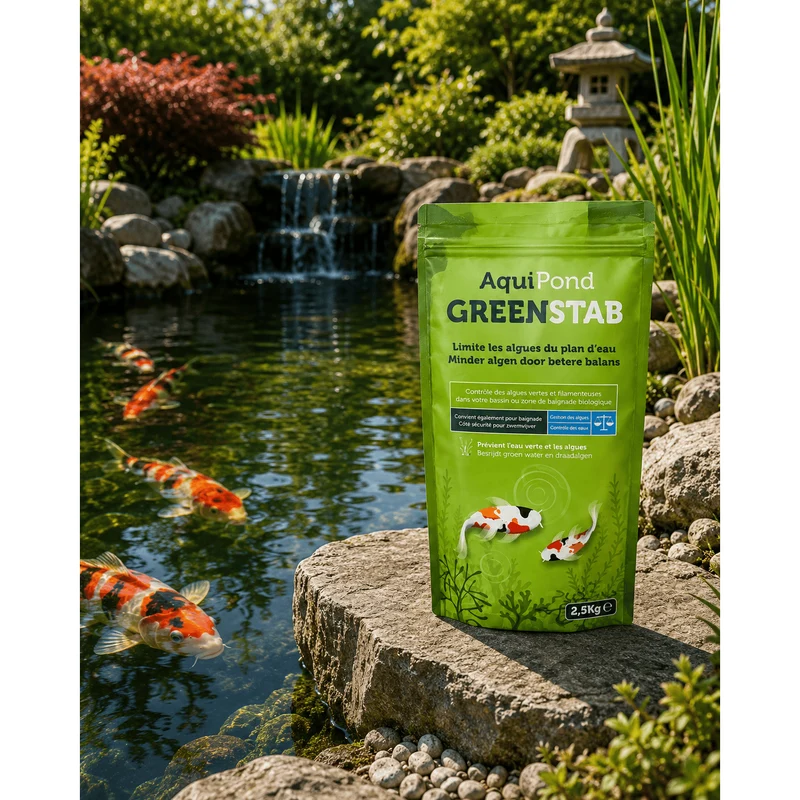 Aquipond Greenstab - Traitement naturel contre les algues du bassin (même en hiver)
