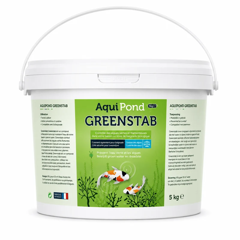Aquipond Greenstab - Traitement naturel contre les algues du bassin (même en hiver)