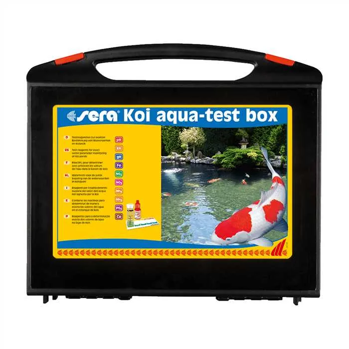 Sera Koi Aqua-Test Box - Valise d'analyse complète avec de nombreux tests