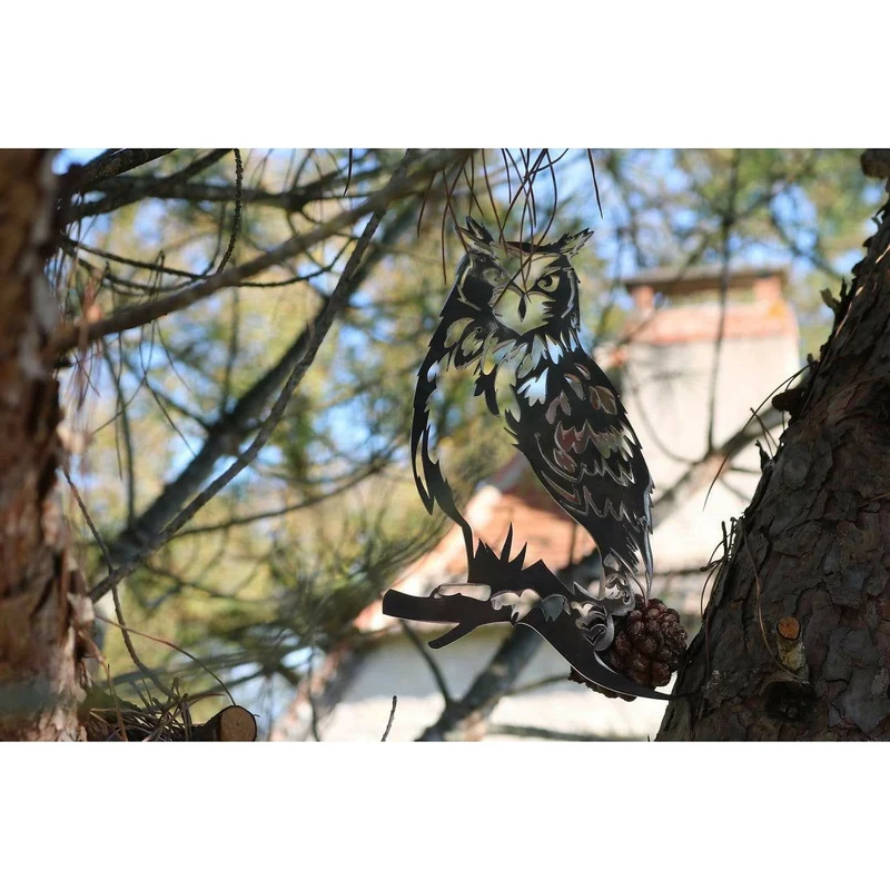 Hibou - Silhouette en acier corten