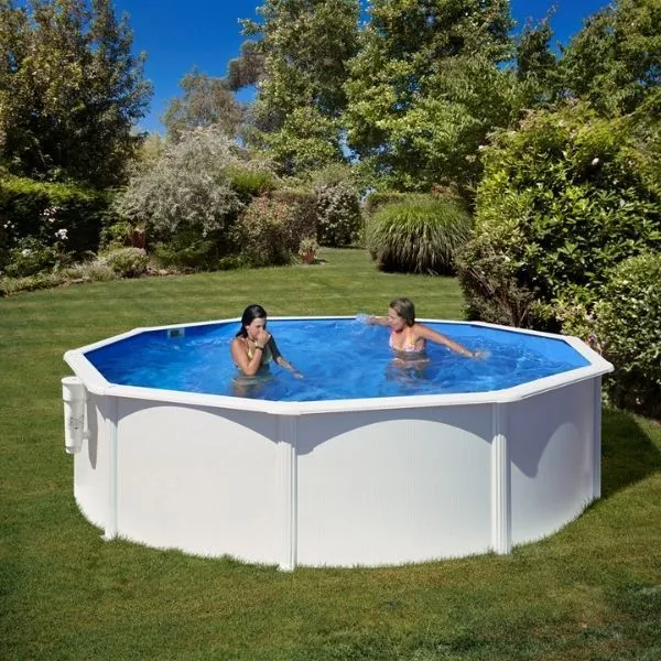 Piscina redonda Star Pool Gre acero blanco. Ø550x120 cm