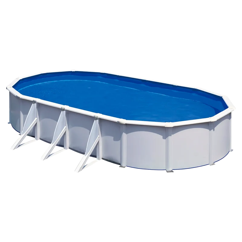 Piscina desmontable ovalada GRE 730x375x120 cm con depuradora de arena KIT730ECO