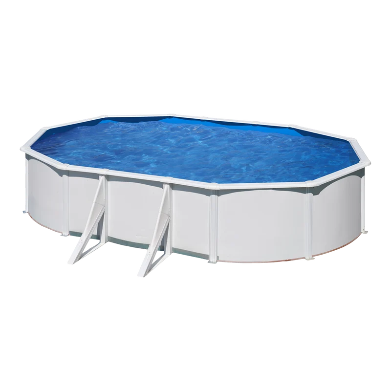 Piscina desmontable ovalada GRE 610x375x120 cm con depuradora de cartucho KITPROV613