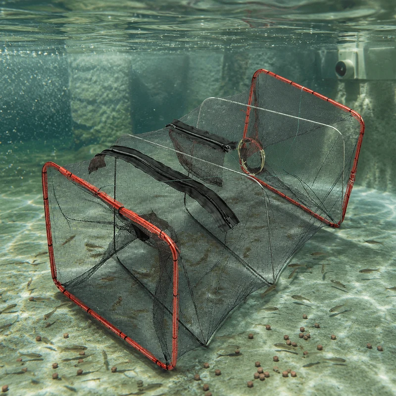 Nasse à Poissons Pliante pour Capturer les Alevins - 55 X 25 CM X 25 CM