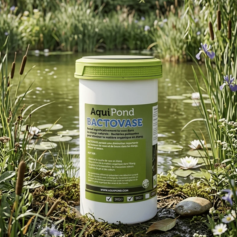 Aquipond Bactovase - 1Kg - Bactéries pour réduire la vase en étang naturel - Traite jusqu'à 10M²