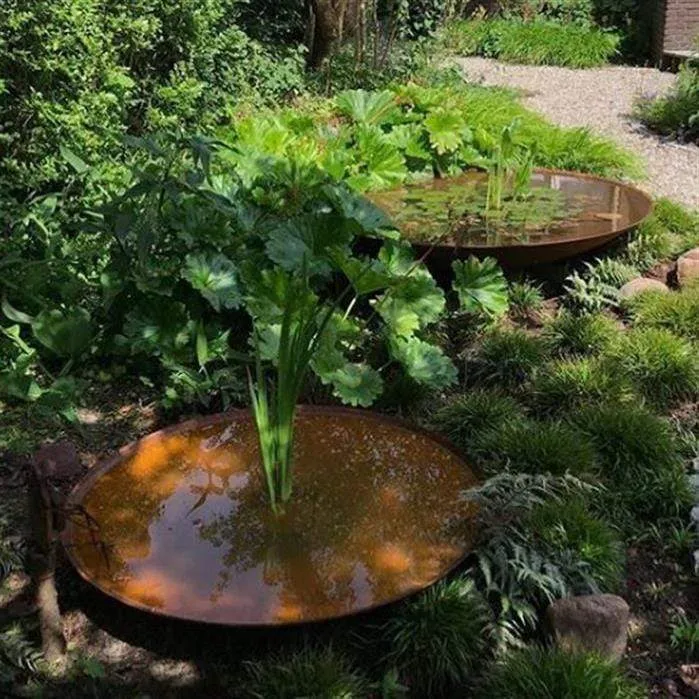 Bol d'eau en acier corten 120 x 21CM