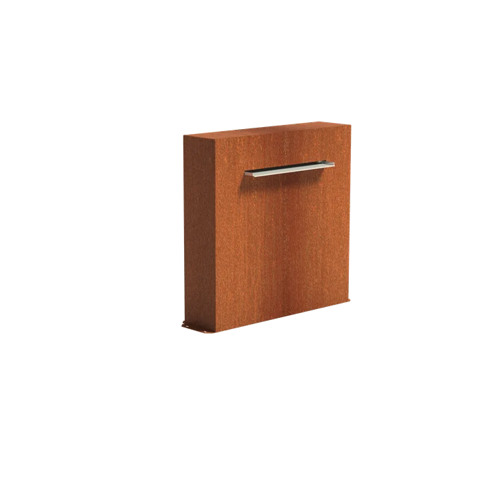 Mur avec lame d'eau 60CM en acier corten (avec pompe) - 100 x 100 x 25CM
