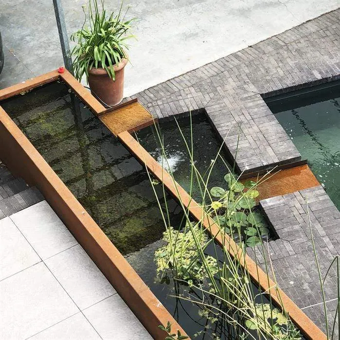 Bassin en acier corten 150 x 80 x 40CM - 4800L