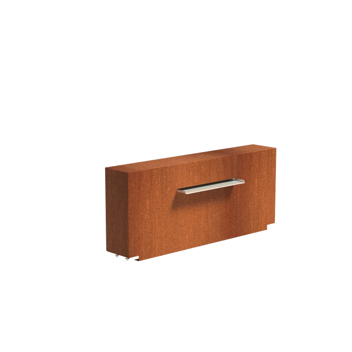 Bassin en acier corten 150 x 80 x 40CM - 4800L