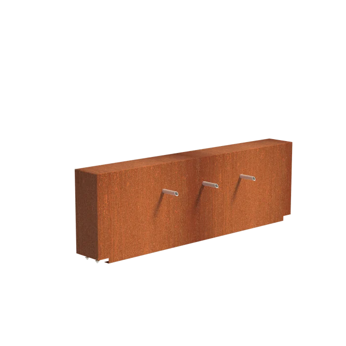 Bassin en acier corten 200 x 80 x 40CM - 6400L