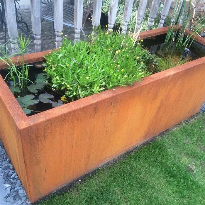 Bassin en acier corten 250 x 120 x 40CM - 12 000L