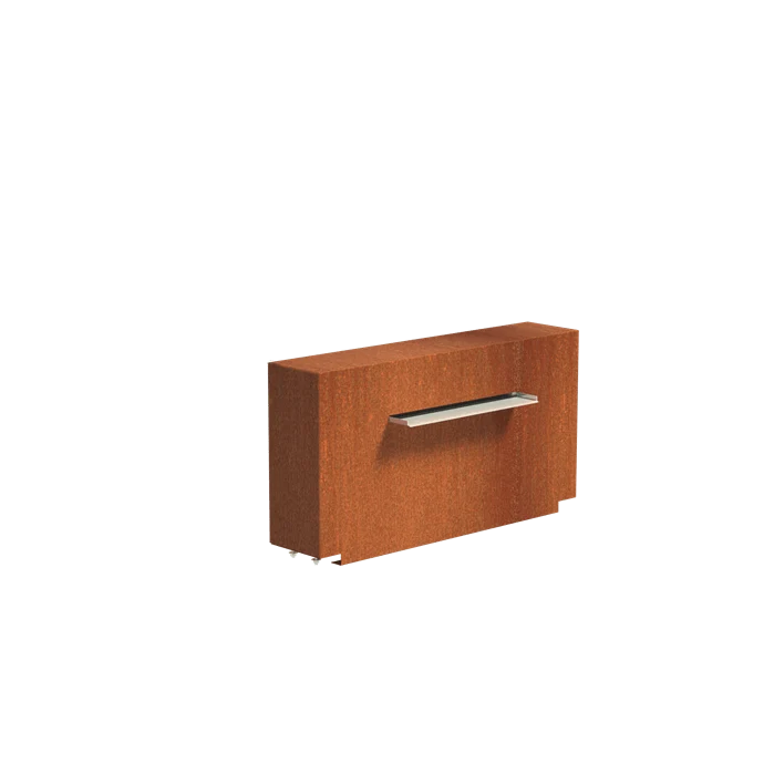Bassin en acier corten 250 x 120 x 40CM - 12 000L