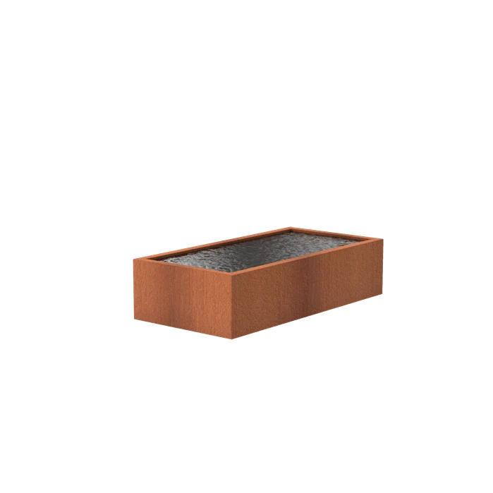 Bassin en acier corten 250 x 120 x 60CM - 18 000L