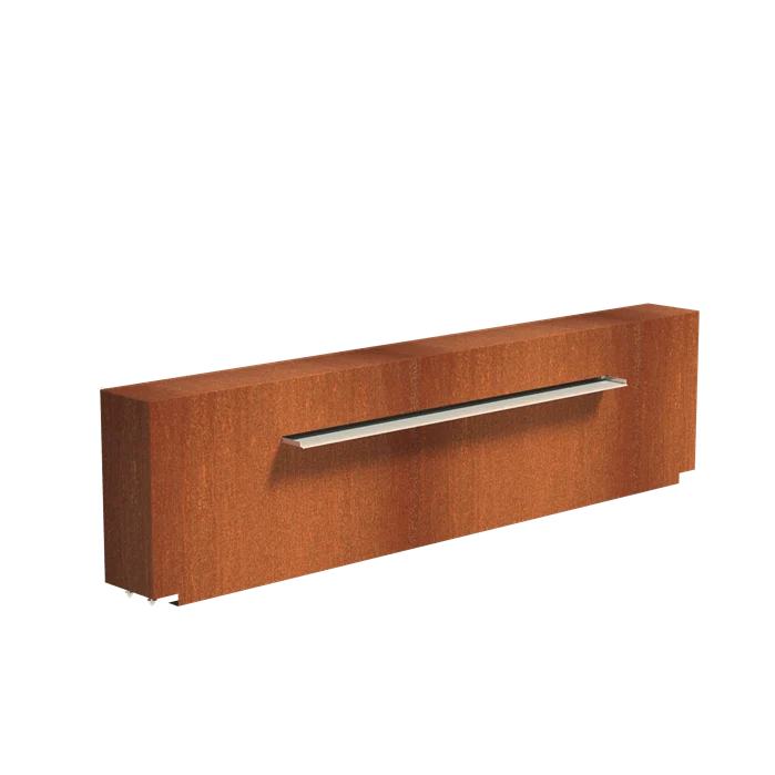 Bassin en acier corten 250 x 120 x 60CM - 18 000L