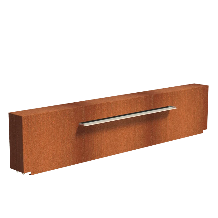 Bassin en acier corten 300 x 80 x 40CM - 9600L