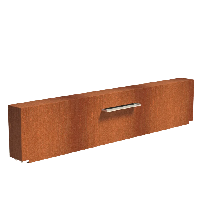 Bassin en acier corten 300 x 80 x 60CM - 14 400L