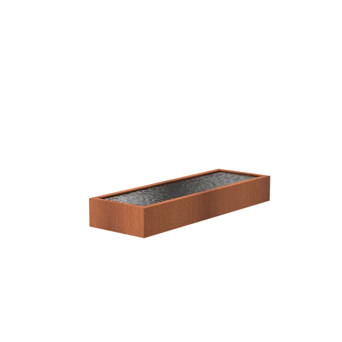 Bassin en acier corten 300 x 100 x 40CM - 1200L
