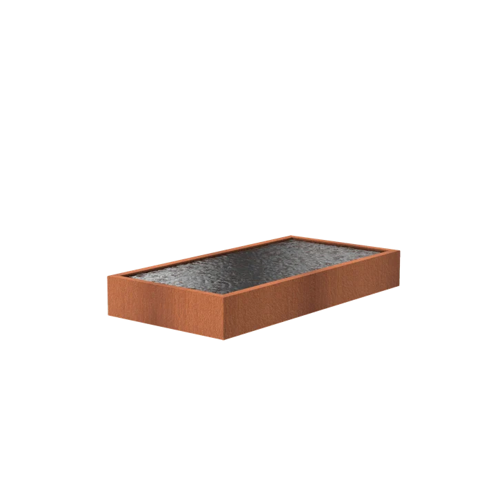 Bassin en acier corten 300 x 150 x 40CM - 1800L