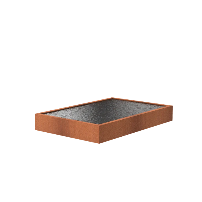 Bassin en acier corten 300 x 200 x 40CM - 2400L