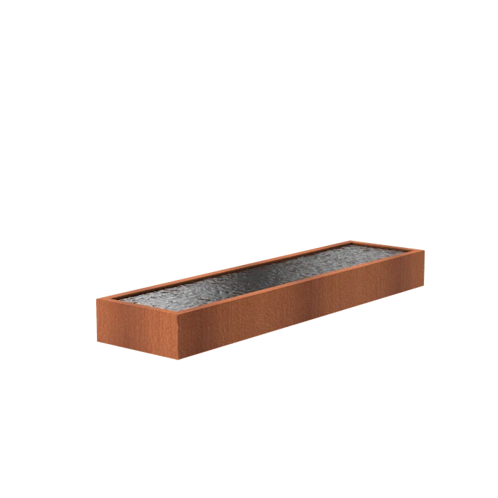 Bassin en acier corten 400 x 100 x 40CM - 1600L