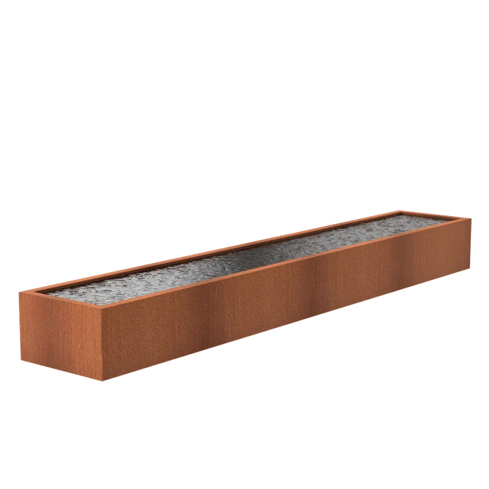 Bassin en acier corten 600 x 100 x 60CM - 3600L