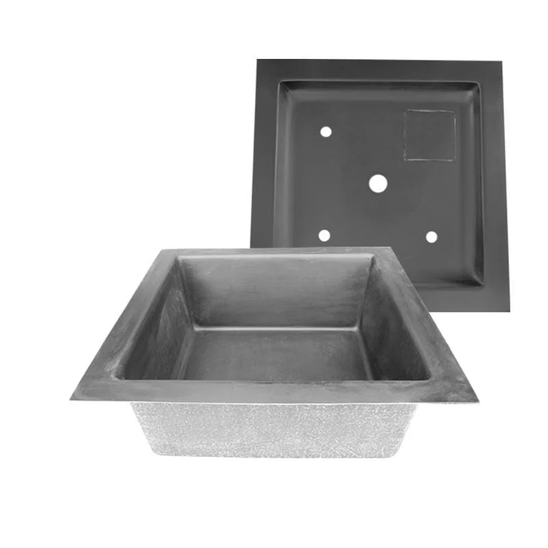 PACK Bac de fontaine + couvercle 100 x 100 x 35CM - Polyester