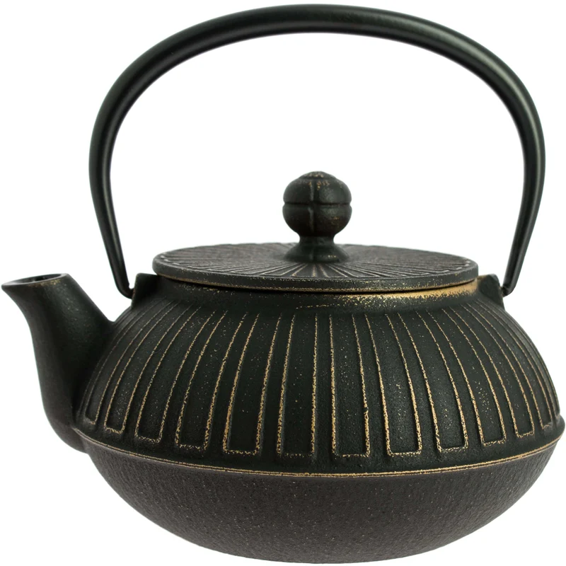 Théière Iwachu Kiku Noir-Doré - 650 ml