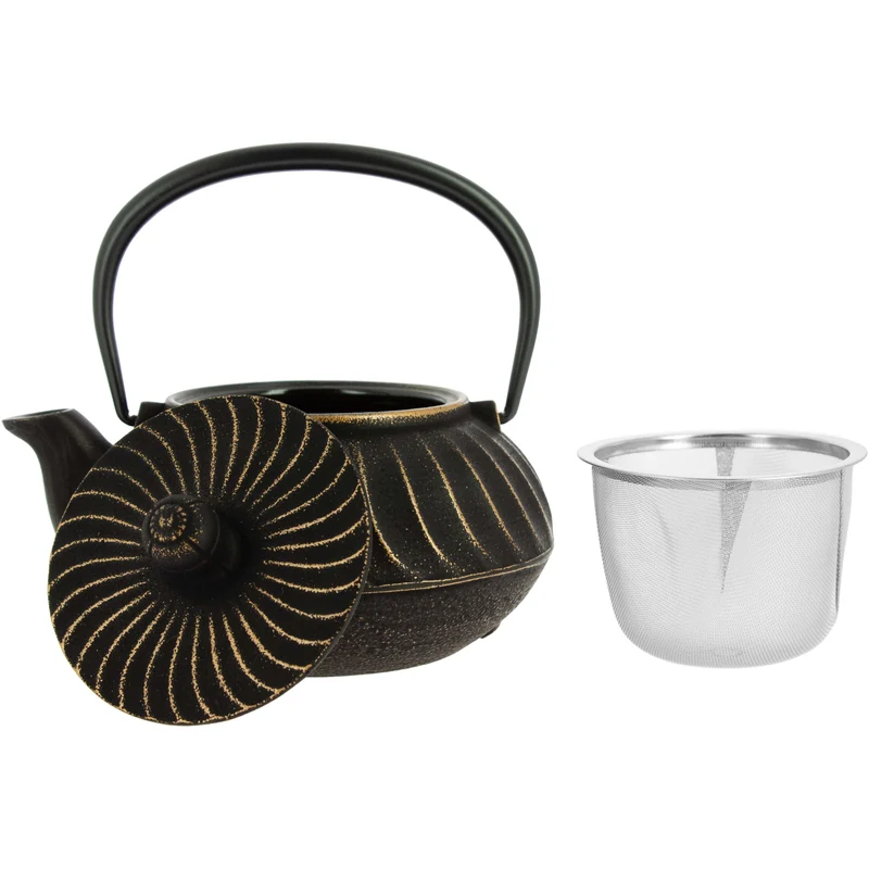 Théière Iwachu Nami Noir-Doré - 650 ml
