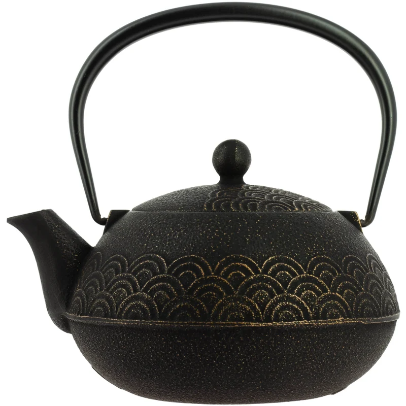 Théière Iwachu Seigaiha Noir-Doré - 900 ml