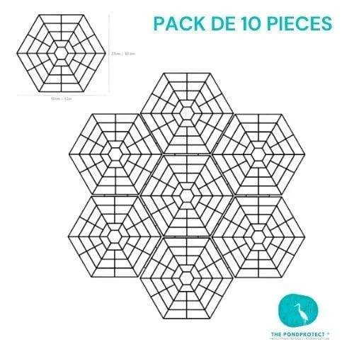 PondProtect - Barriere flottante "toile d'araignée" - Pack de 10pièces - Solution efficace contre les hérons
