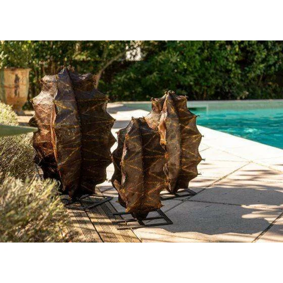 Cactus ovale set de 3 - Végétal décoratif en métal recyclé
