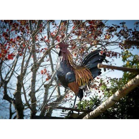 Coq couleur - Oiseau décoratif en métal recyclé