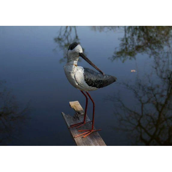 Echasse - Oiseau décoratif en métal recyclé
