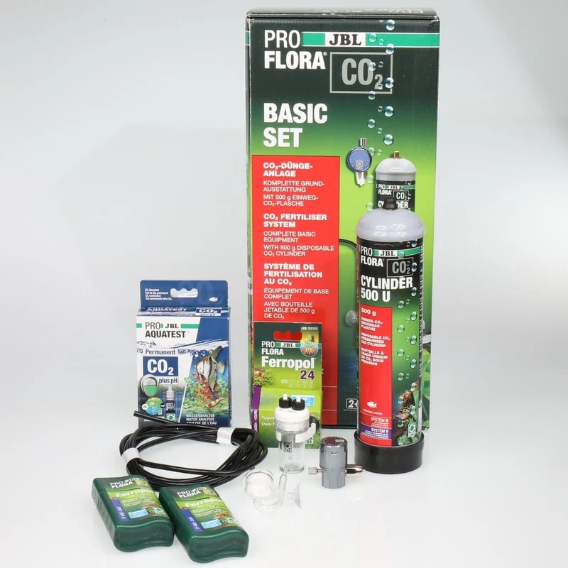 JBL PROFLORA CO2 BASIC SET U Kit complet de fertilisation au CO2 avec bouteille à usage unique, pour des plantes d’aquarium belles et vigoureuses