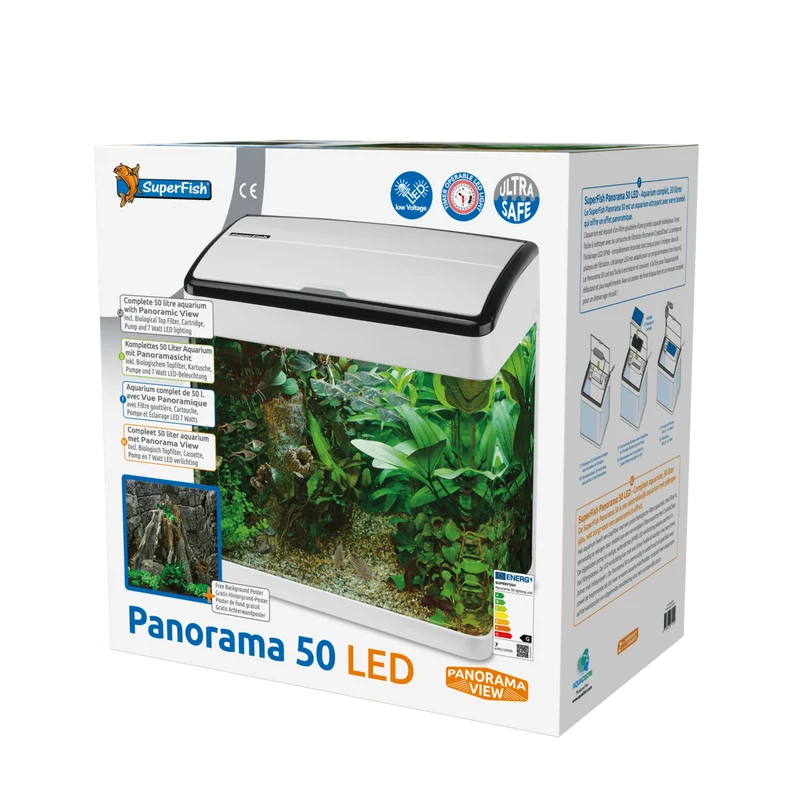 Aquarium Panorama 50 Led Blanc - 50L - Superfish