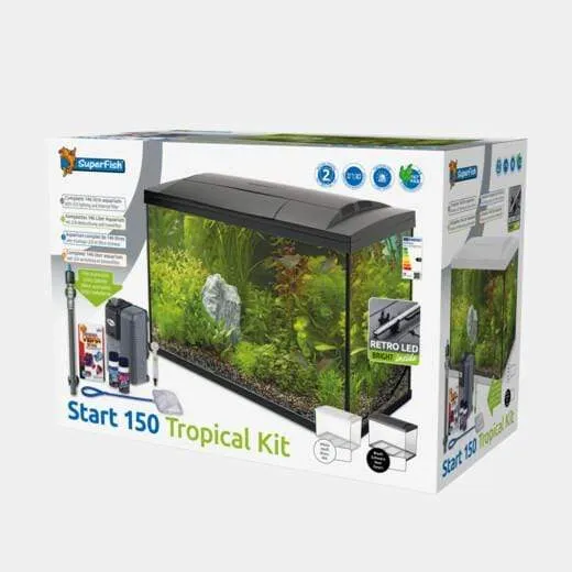 Aquarium Start 150 Tropical Kit Noir - 146L - Superfish