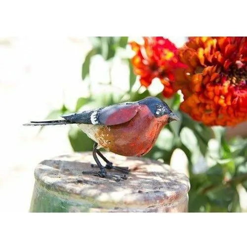 Bouvreuil - Oiseau décoratif en métal recyclé