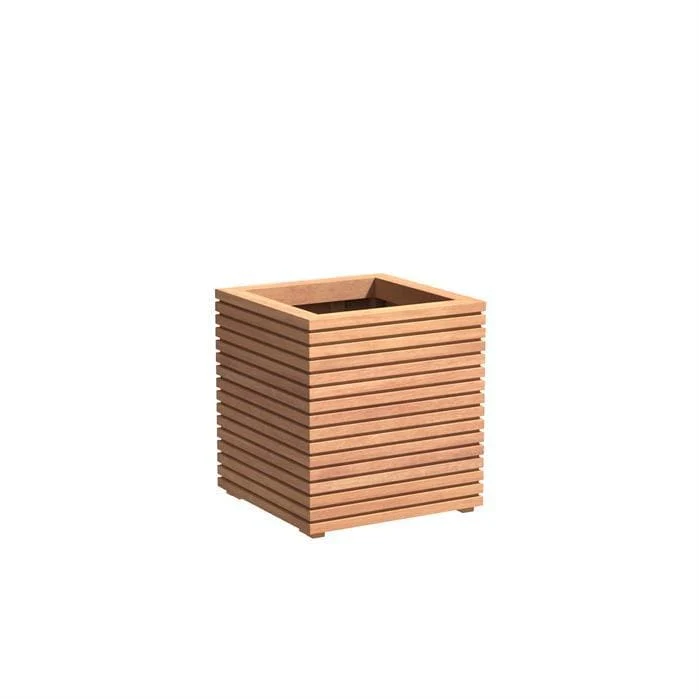 Jardinière en bois exotique - Malaga Rhombus 0.6m x 0.6m x 0.60m