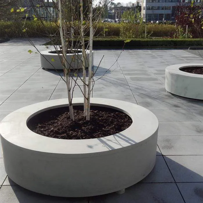 Jardinière en béton polymère - Banco 1m x 1m x 0,8m