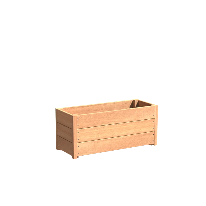Jardinière en bois exotique - Sevilla 1m x 0.4m x 0.43m