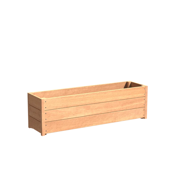 Jardinière en bois exotique - Sevilla 1.5m x 0.4m x 0.43m