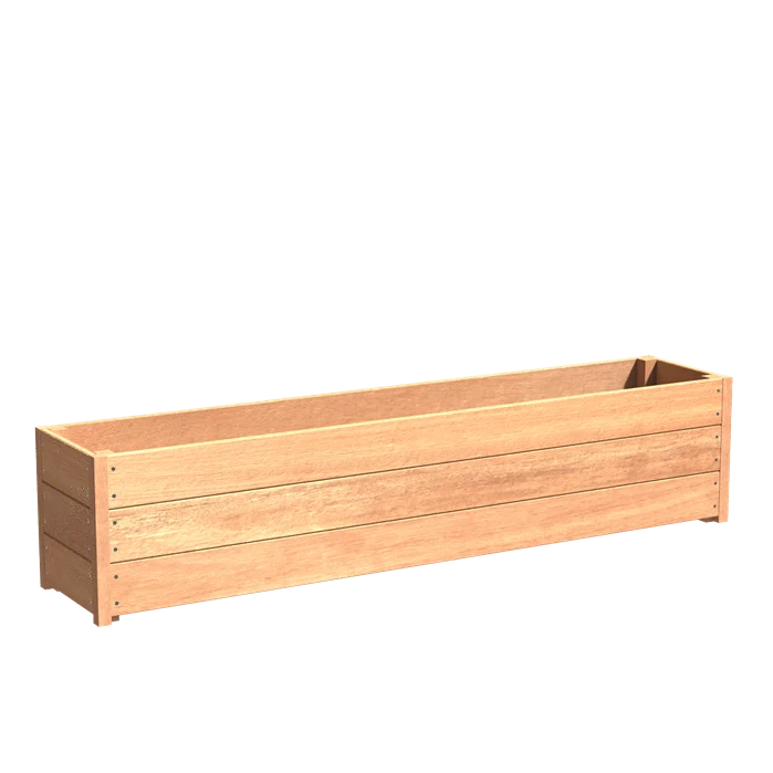 Jardinière en bois exotique - Sevilla 2m x 0.4m x 0.43m