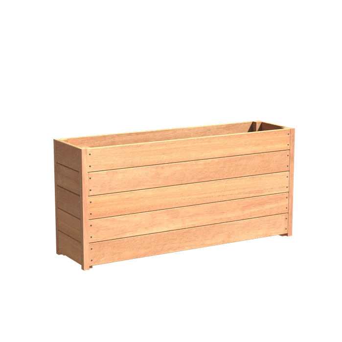 Jardinière en bois exotique - Sevilla 1.5m x 0.4m x 0.71m