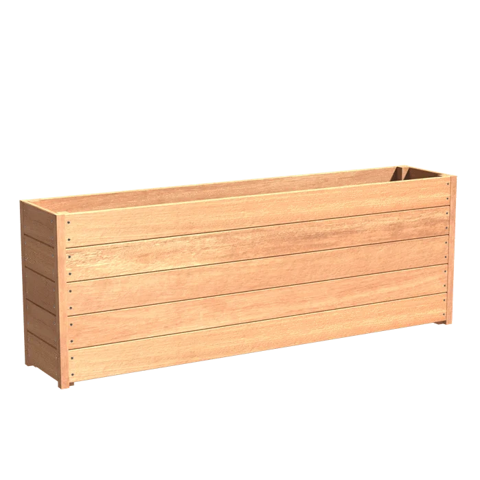 Jardinière en bois exotique - Sevilla 2m x 0.4m x 0.71m