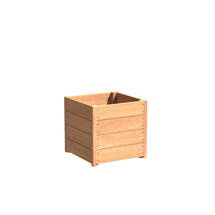 Jardinière en bois exotique - Sevilla 0.6m x 0.6m x 0.57m