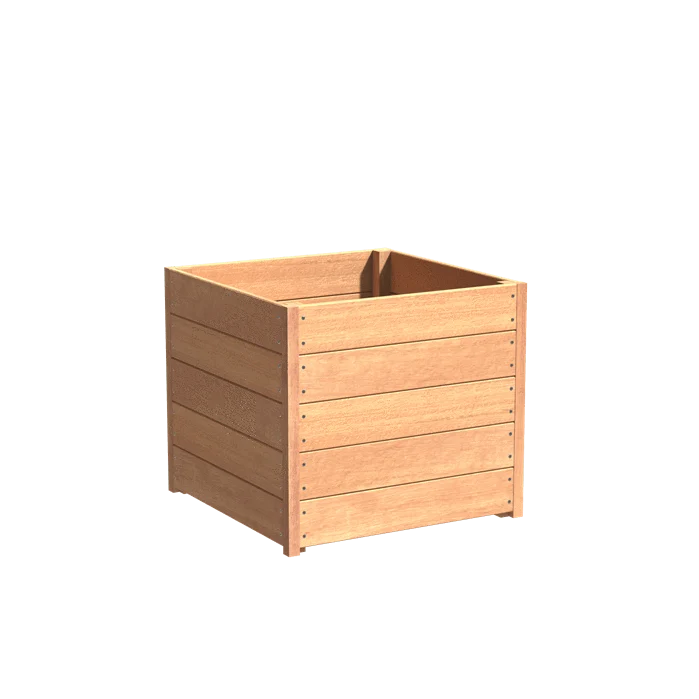 Jardinière en bois exotique - Sevilla 0.8m x 0.8m x 0.71m